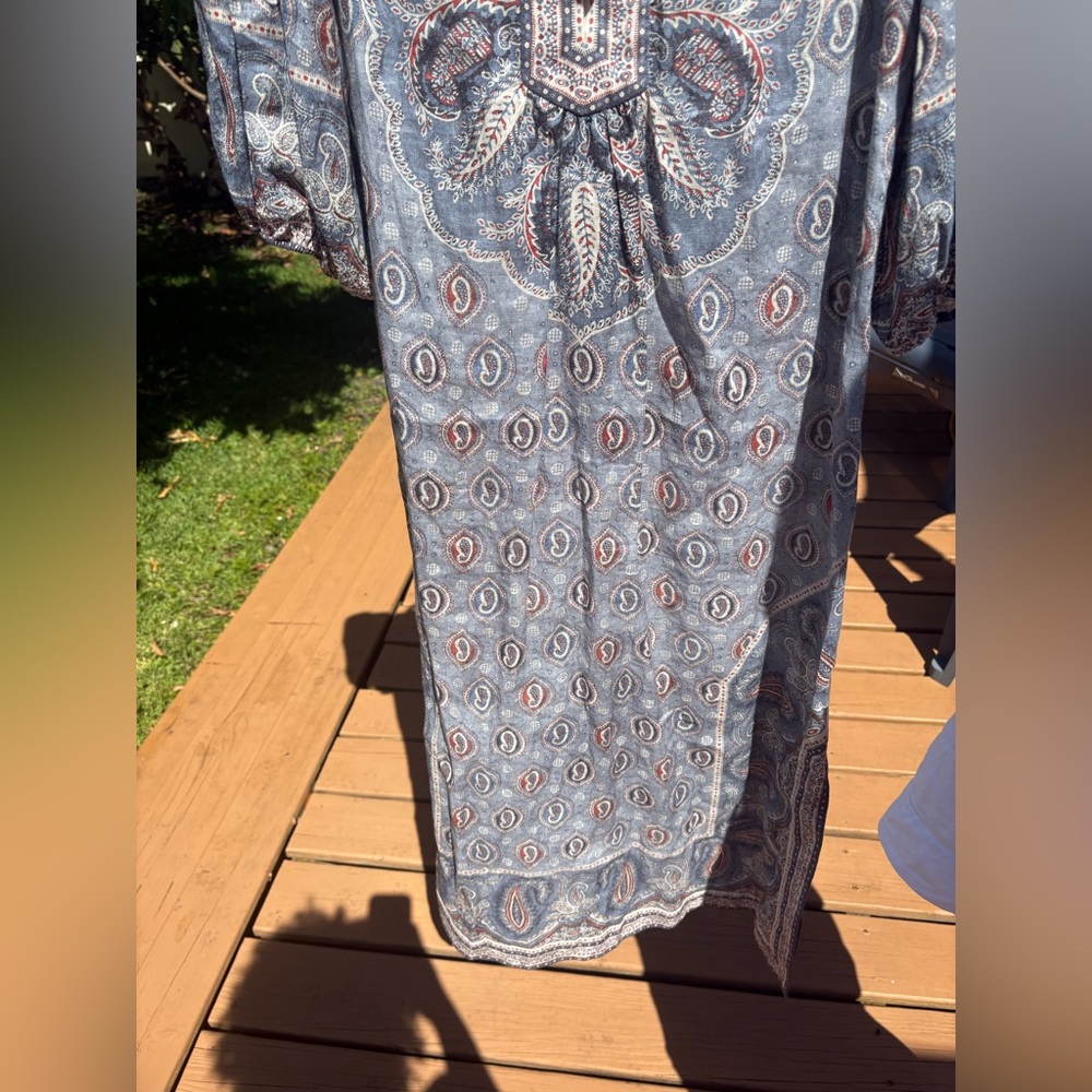 ZIMMERMANN Belted paisley-print linen midi dress ⚪️ - Picture 10 of 11